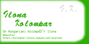 ilona kolompar business card